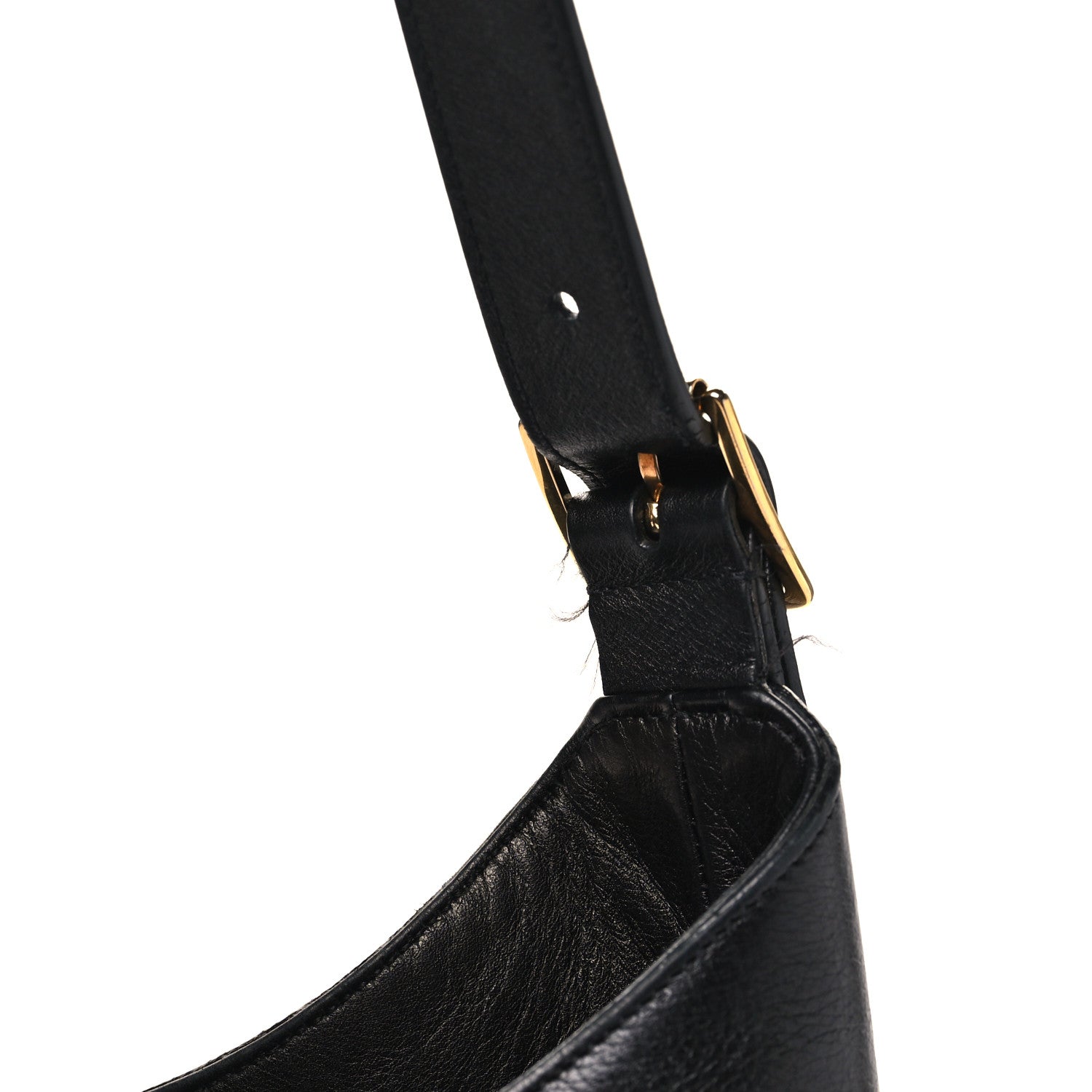 Saint Laurent Calfskin Monogram Hobo Black 9 of 9