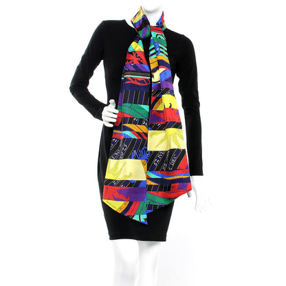 Hermes Silk Astrologie Nouvelle Maxi Twilly Violet Vert Jaune 2 of 6