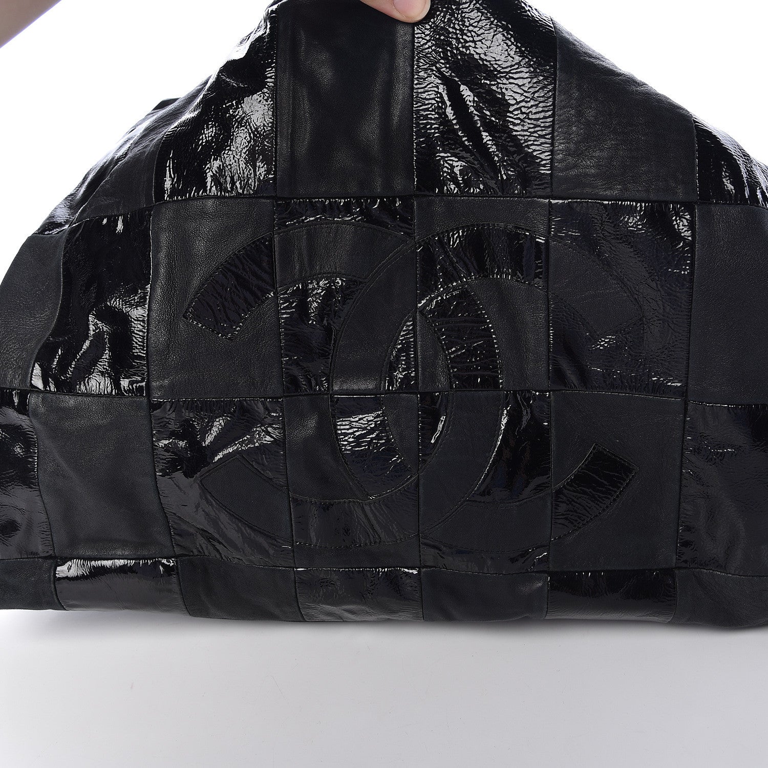 Chanel Patent Patchwork Large Brooklyn Tote Black 5 of 16