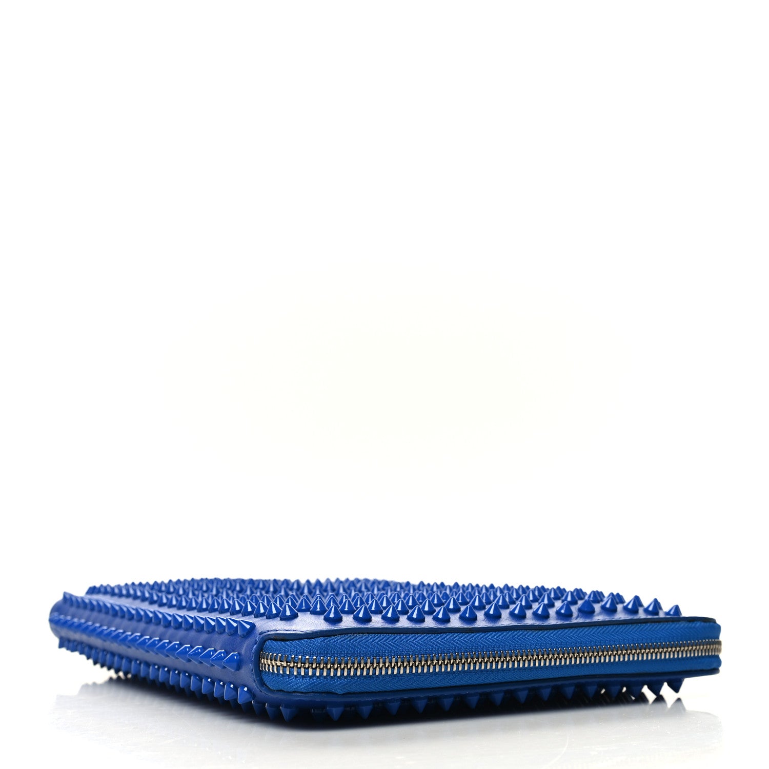 Christian Louboutin Calfskin Spiked IPad Case Blue Saphir 4 of 12