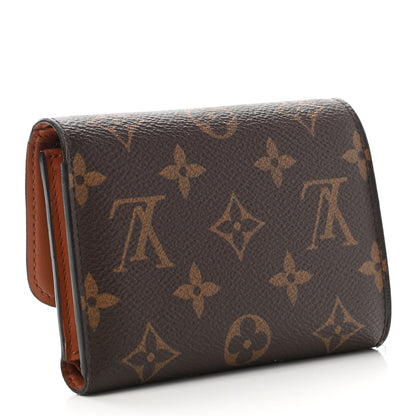 Louis Vuitton Monogram Flower Lock Compact Wallet Caramel 3 of 10