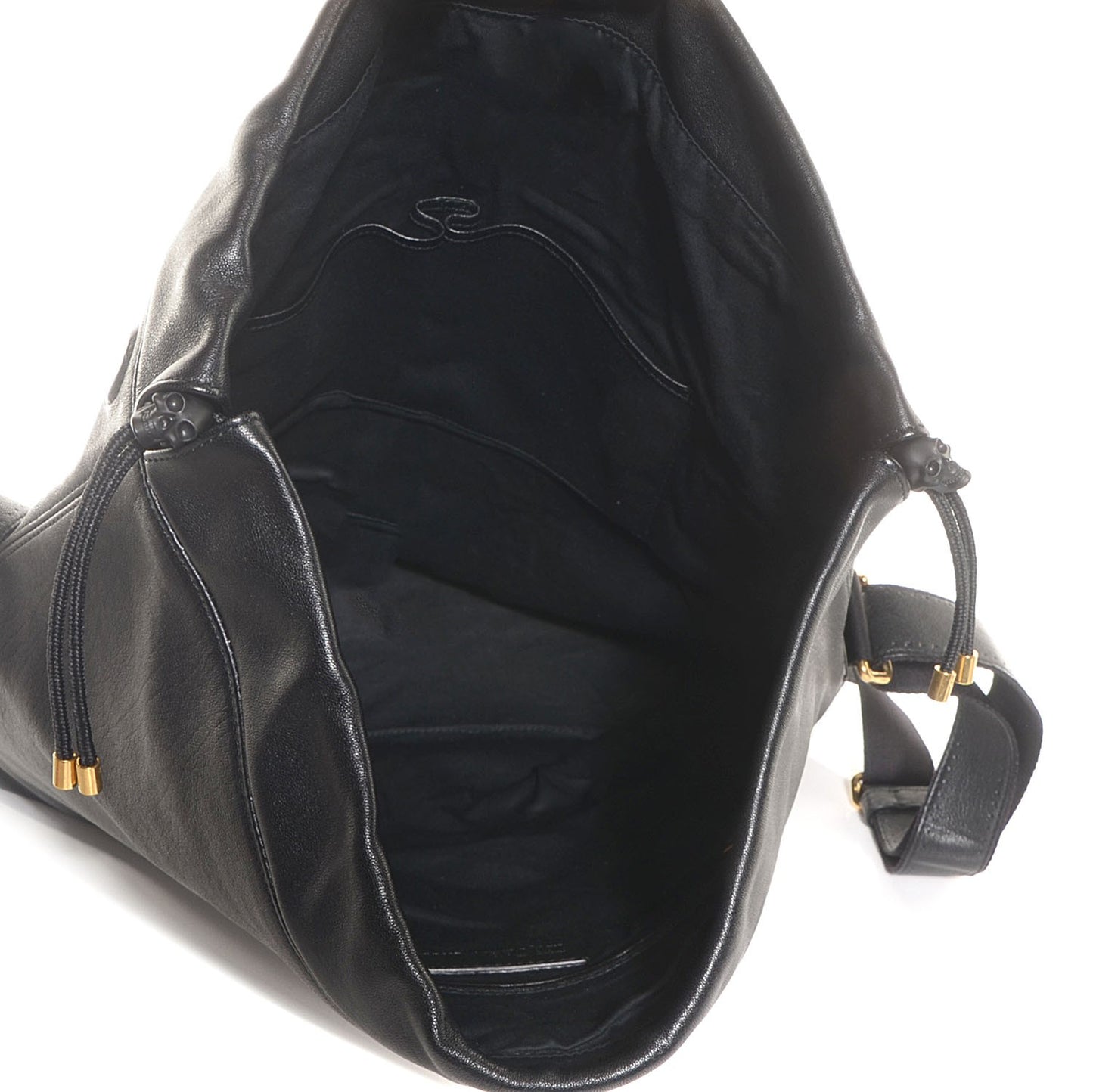 Lambskin Large De Manta Tote Black