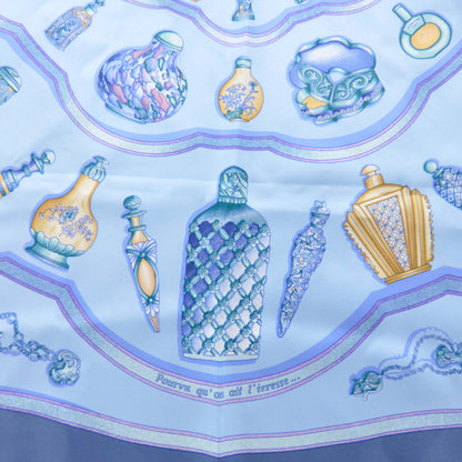 Hermes Silk Qu Importe Le Flacon Scarf 90 Bleu 5 of 7
