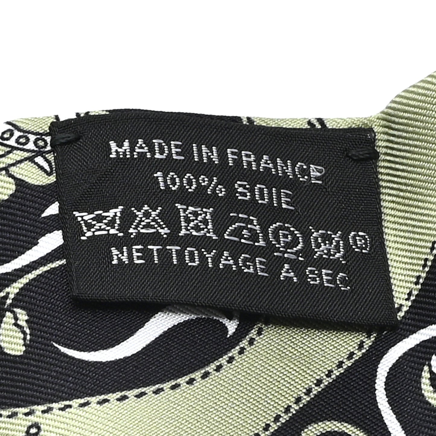 Silk Festival Des Amazones Twilly Pistachio Black White