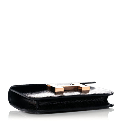 Hermes Lizard Constance Slim Wallet Black 5 of 8