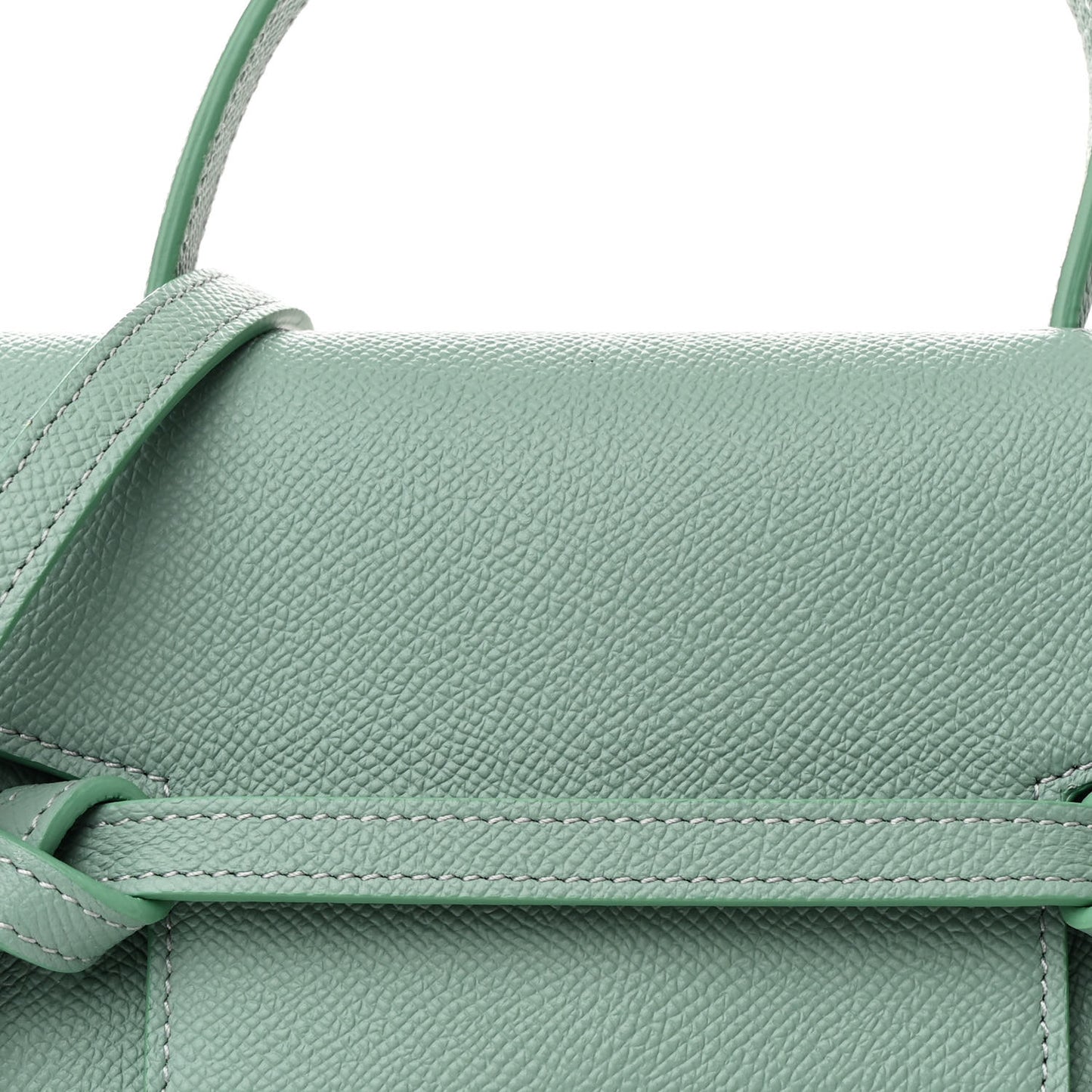 Grained Calfskin Nano Belt Bag Ice Mint