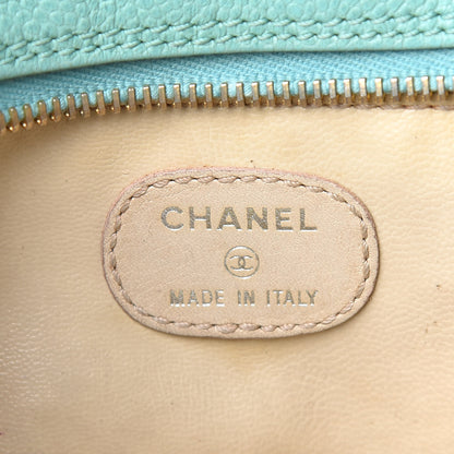 Chanel Caviar CC Large Cosmetic Case Green 6 of 16