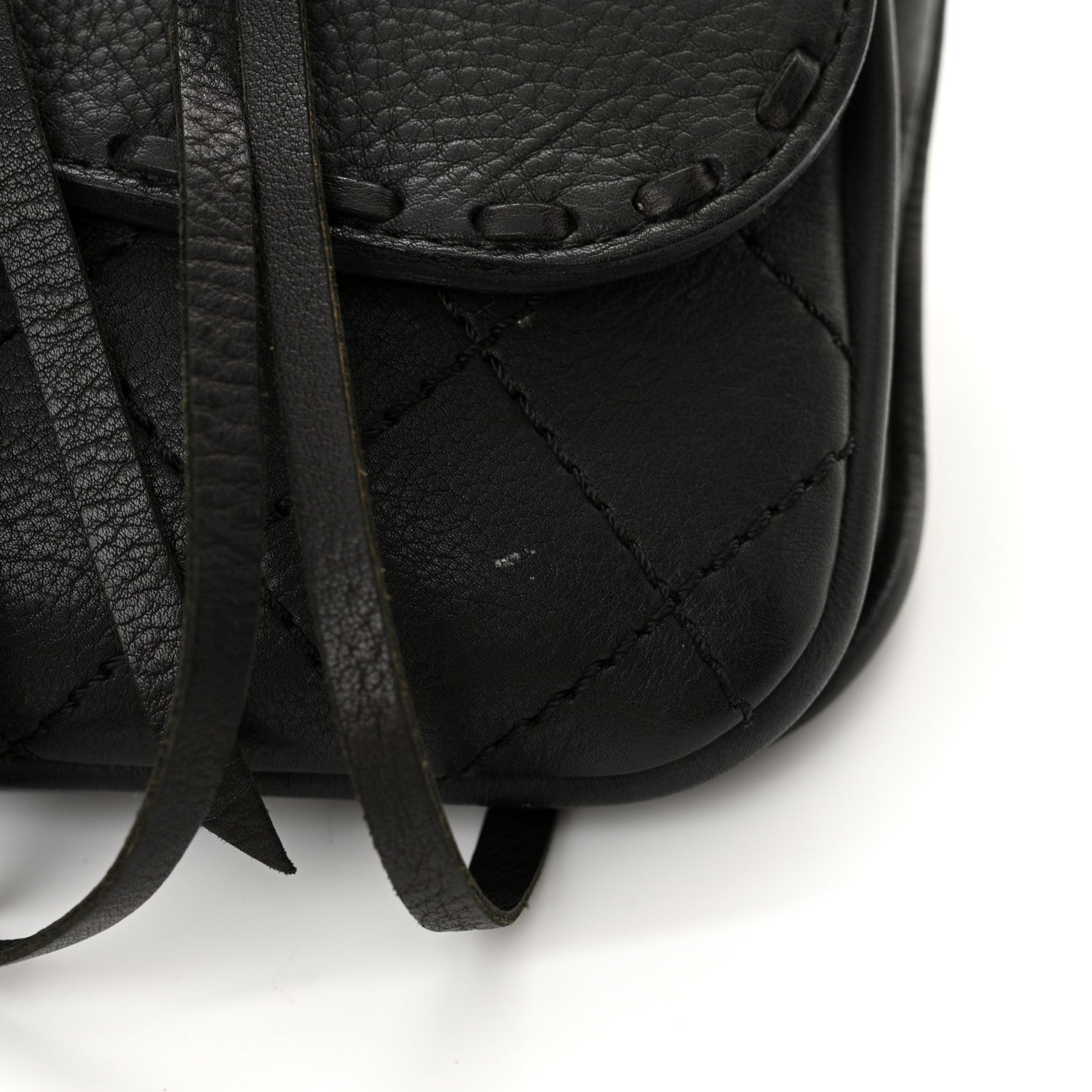Chanel Calfskin Quilted Dallas Saddle Bag Black 11 of 12