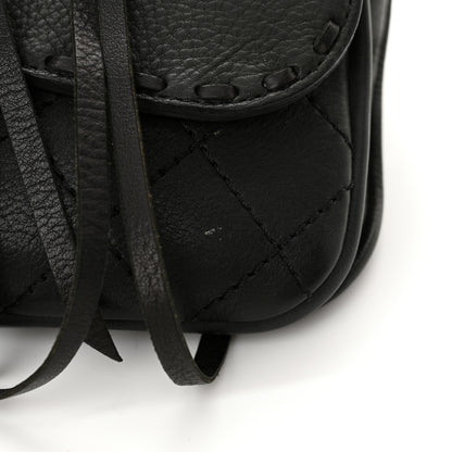 Chanel Calfskin Quilted Dallas Saddle Bag Black 11 of 12