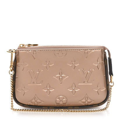 Louis Vuitton Metallic Vernis Mini Pochette Accessories Rose Gold 1 of 10