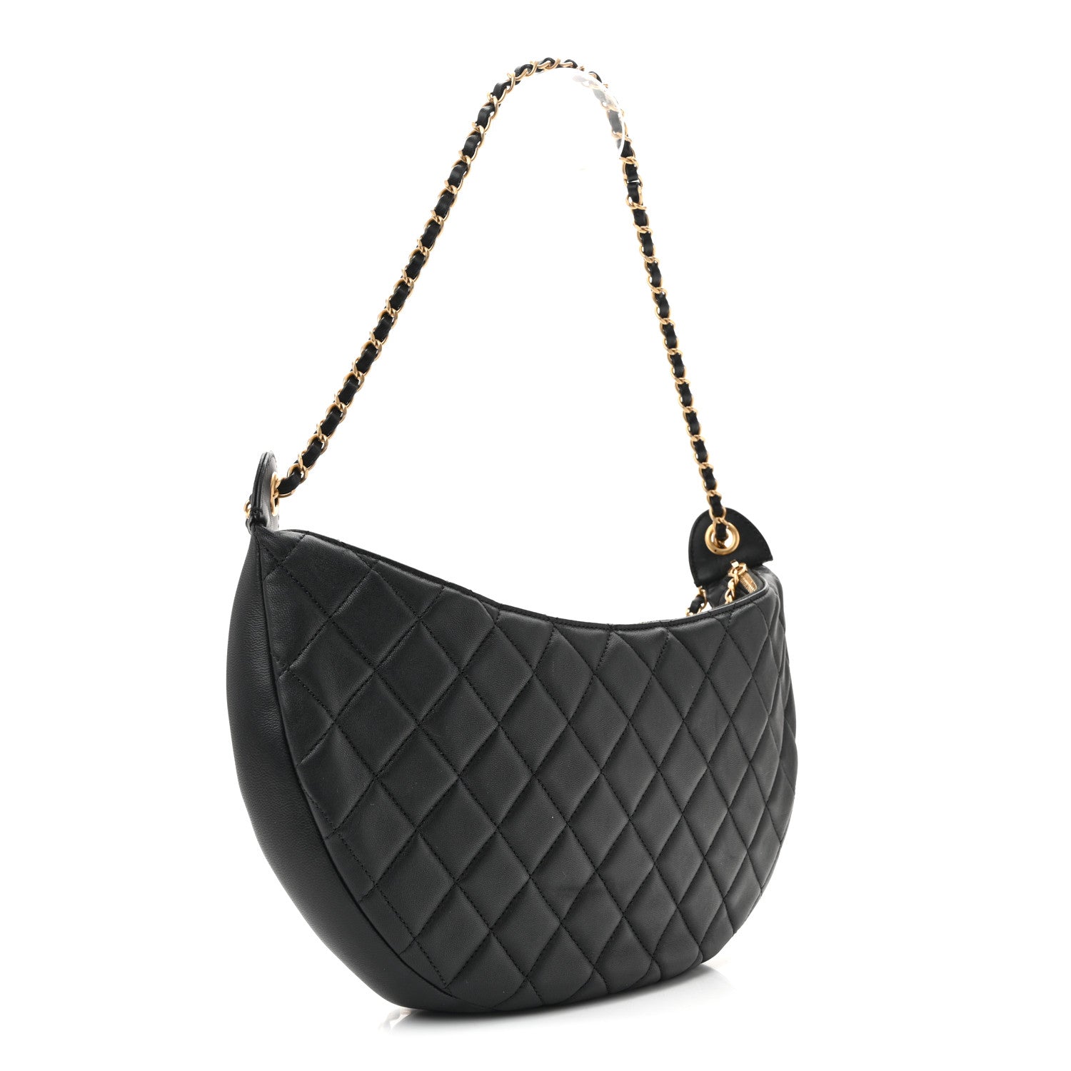 Chanel Lambskin Quilted All About Chains Hobo Black 3 of 13