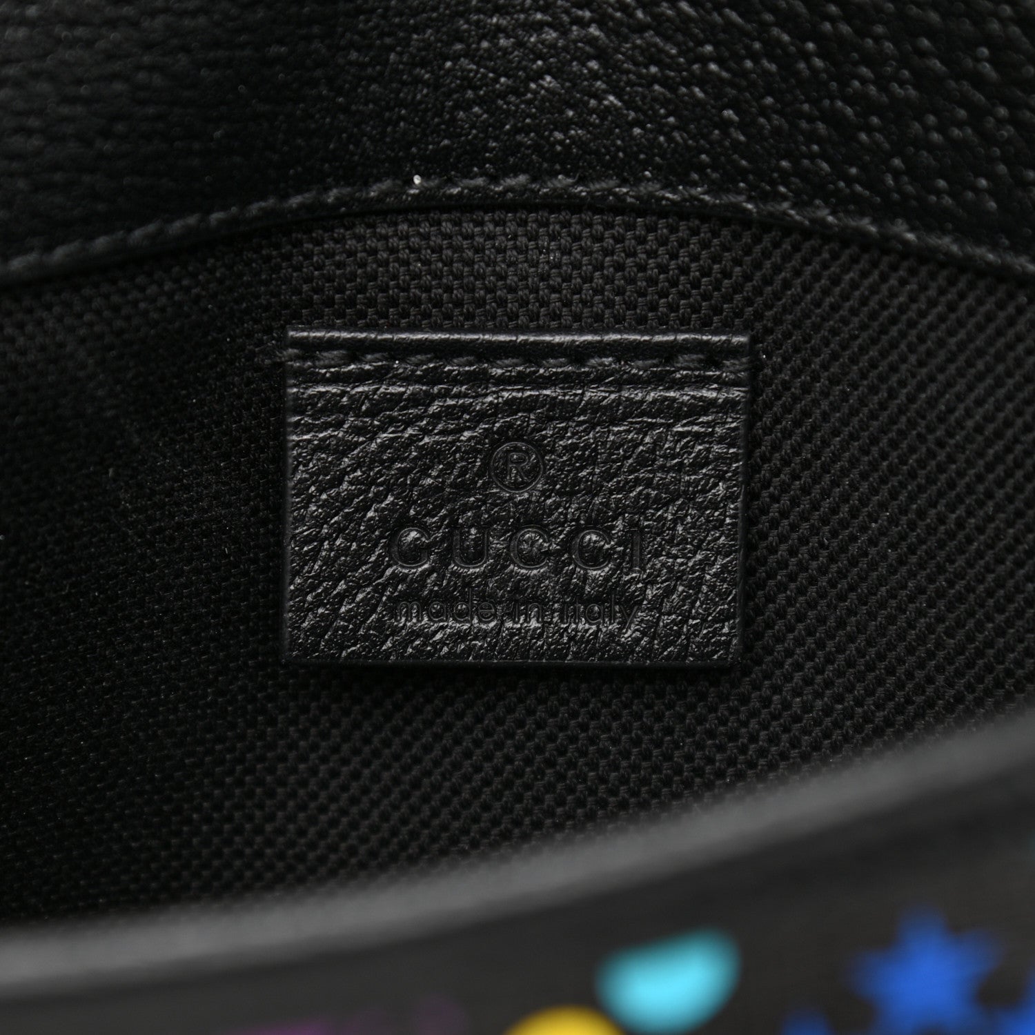 Gucci GG Supreme Monogram Psychedelic Slim Belt Bag Black 6 of 10