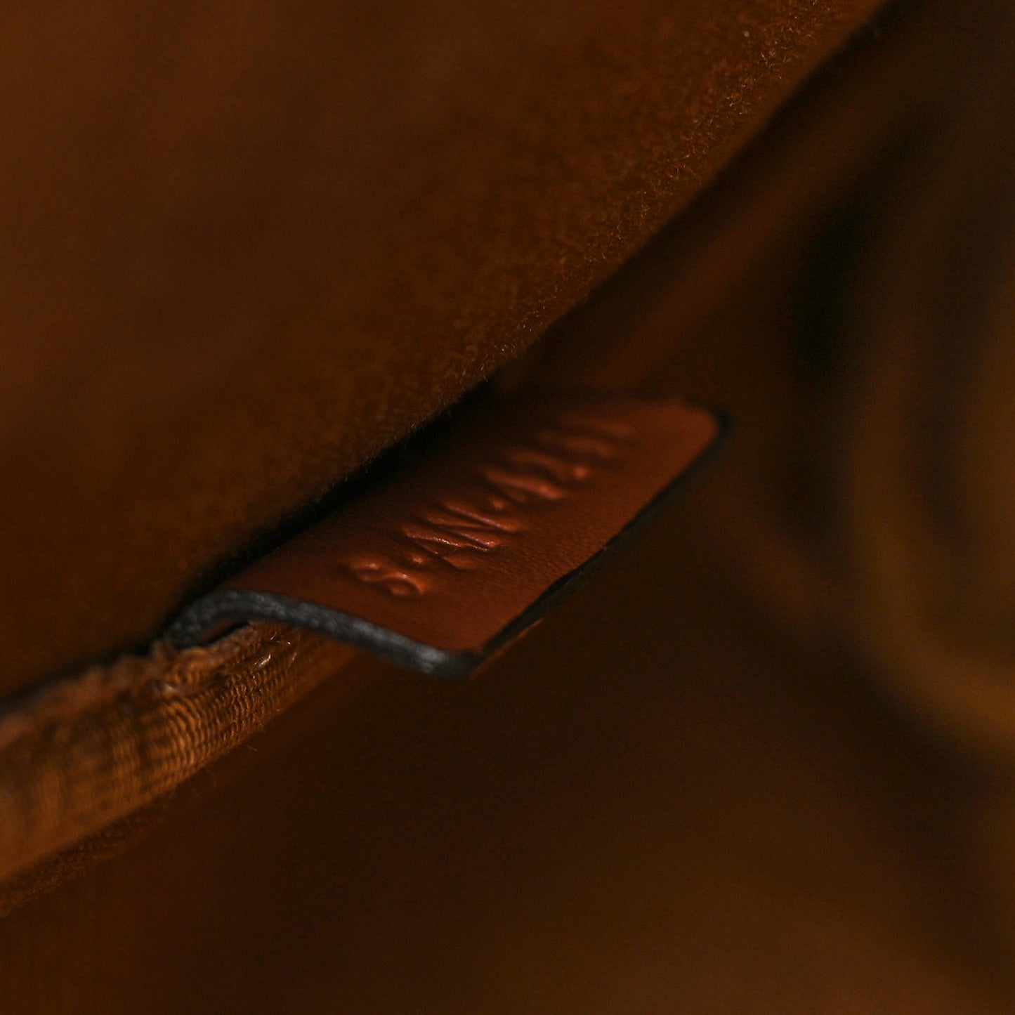 Triomphe Canvas Calfskin Mini Folco Backpack Tan