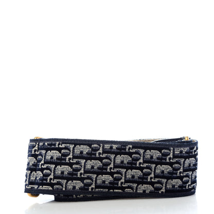 Christian Dior Velvet Oblique Shoulder Strap Blue 3 of 6