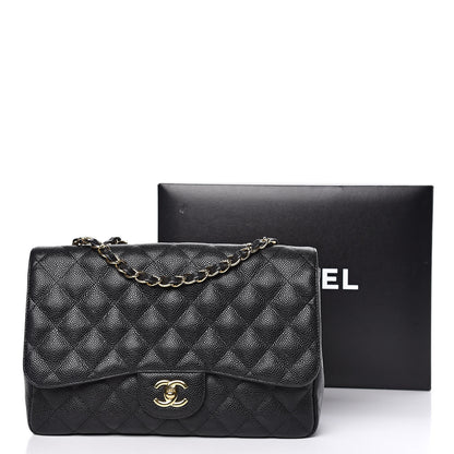 Chanel Caviar Quilted Jumbo Single Flap Black 11 of 11