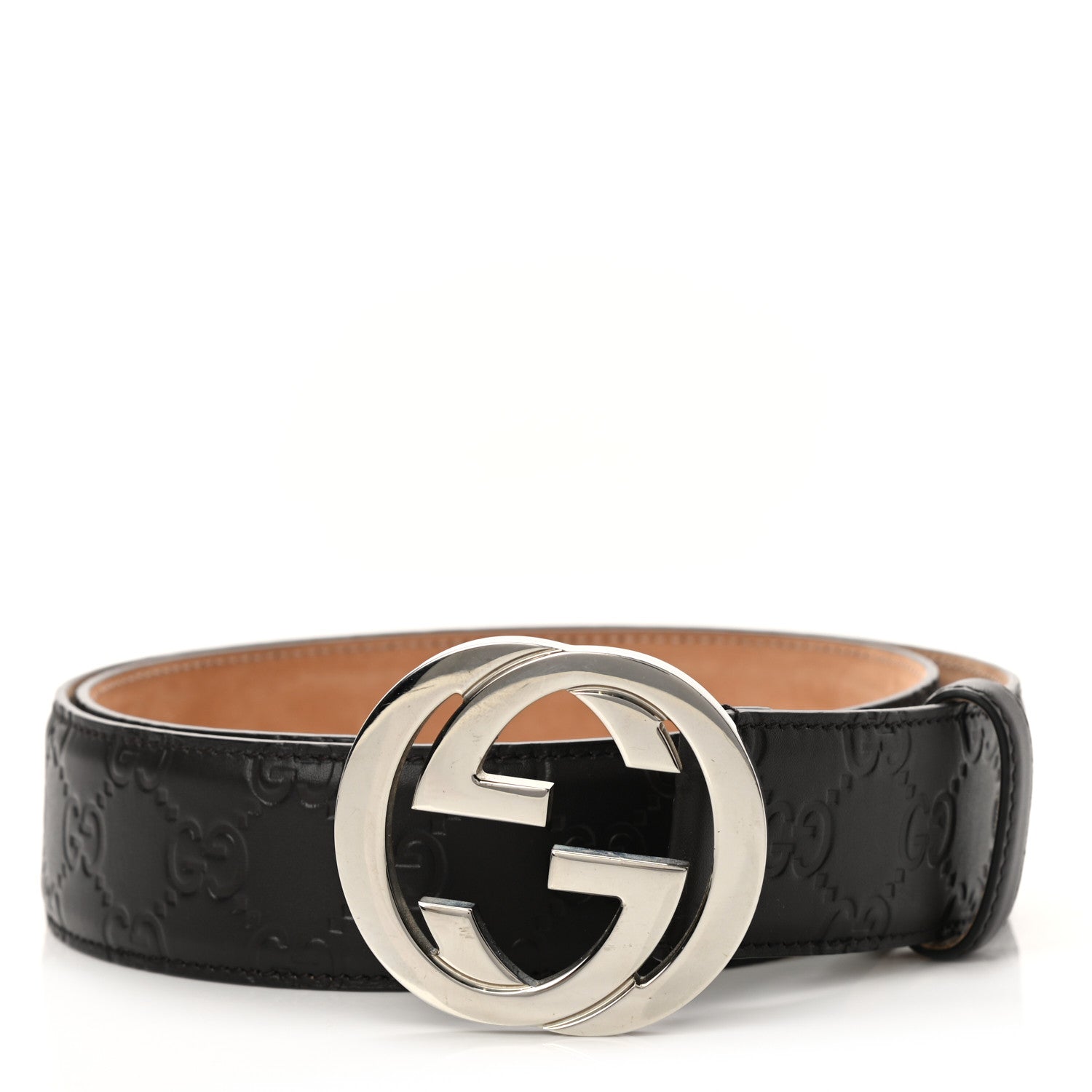 Gucci Guccissima Signature Interlocking G 40mm Belt 85 34 Cocoa 1 of 6