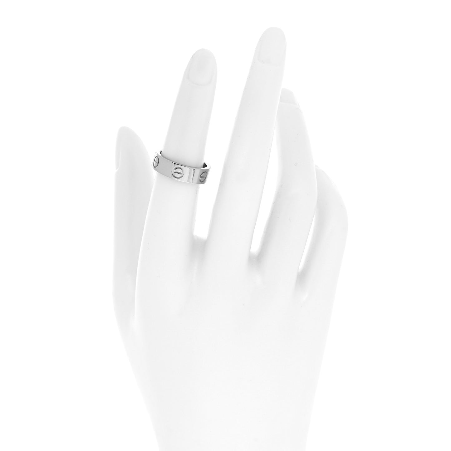 18K White Gold 5.5mm LOVE Ring 51 5.75
