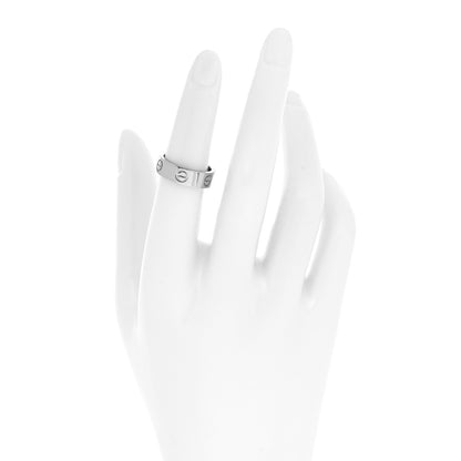 Cartier 18K White Gold 5.5mm LOVE Ring 51 5.75 2 of 4