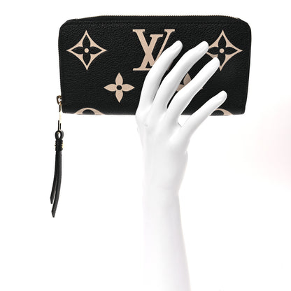 Louis Vuitton Empreinte Monogram Giant Zippy Wallet Black Beige 2 of 7