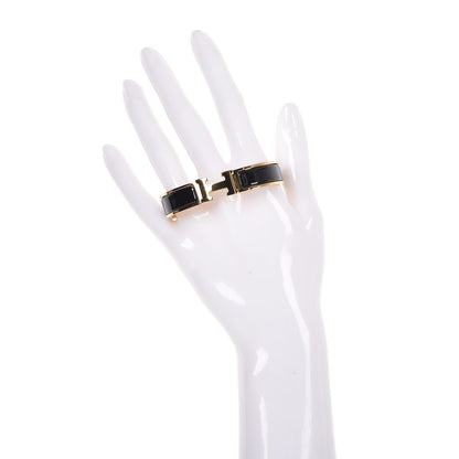 Hermes Enamel Narrow Clic Clac H Bracelet PM Black 2 of 5