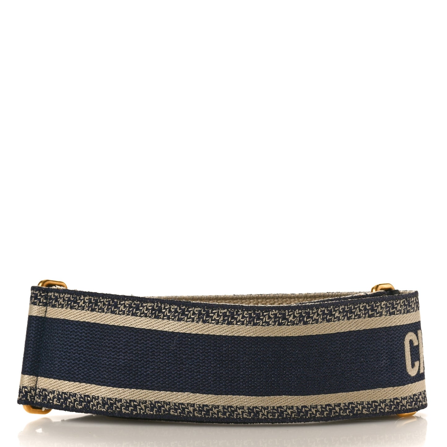Canvas Embroidered Shoulder Strap Blue
