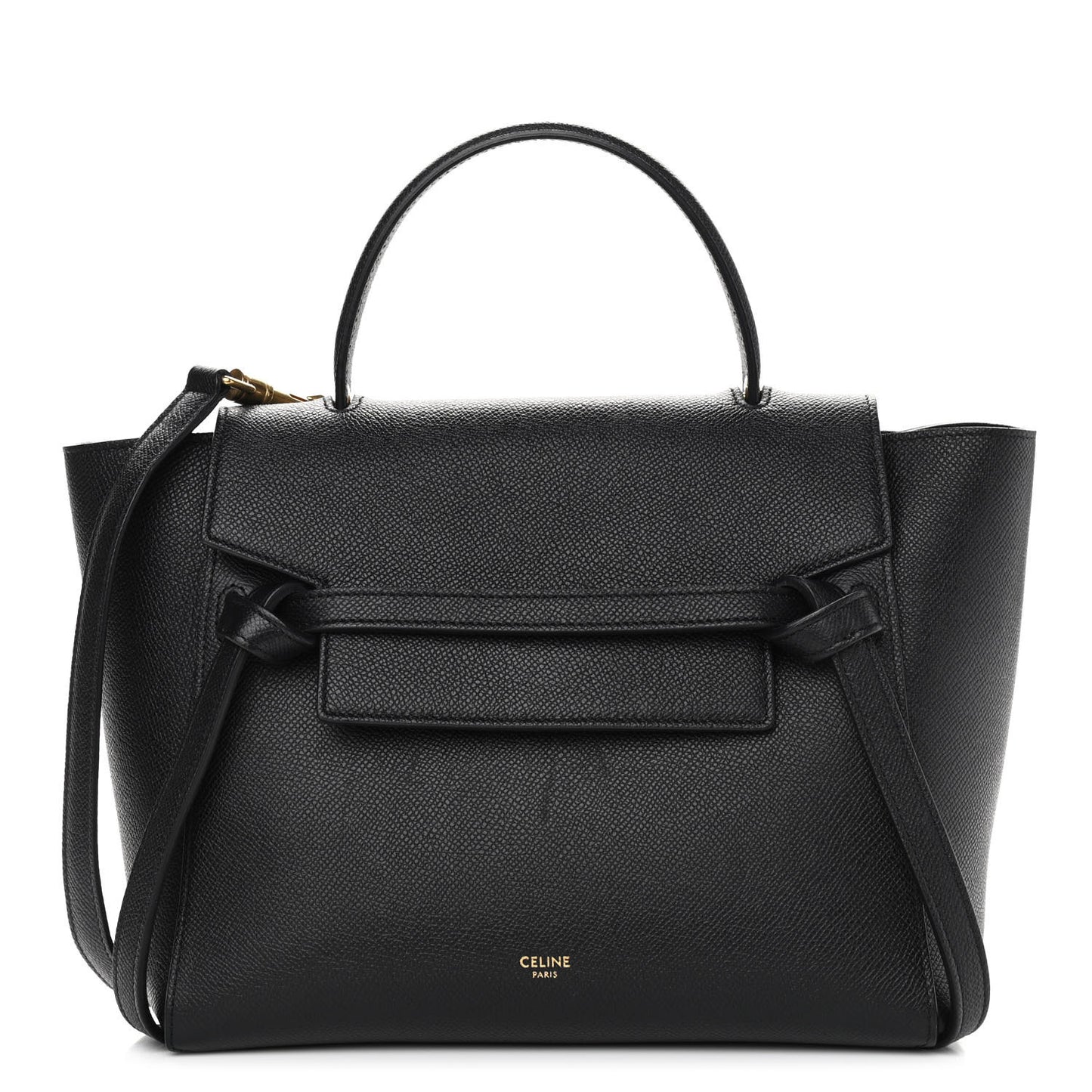 Grained Calfskin Micro Belt Bag Black