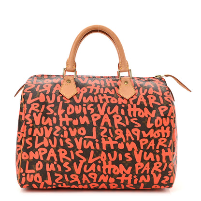 Louis Vuitton Monogram Graffiti Speedy 30 Orange 1 of 9