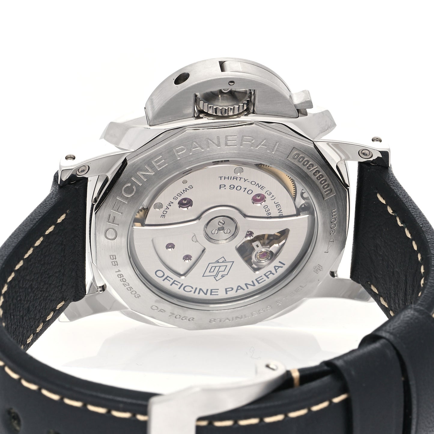 Stainless Steel Calfskin 44mm Luminor Marina 1950 Automatic Watch Black PAM01359