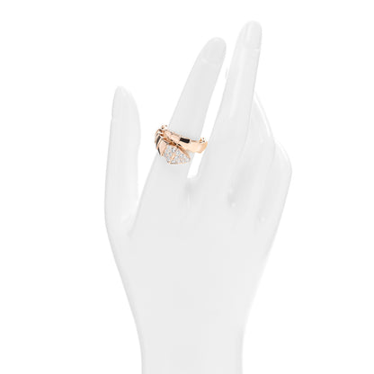 Bulgari 18K Rose Gold Diamond Serpenti Viper Ring L 2 of 4