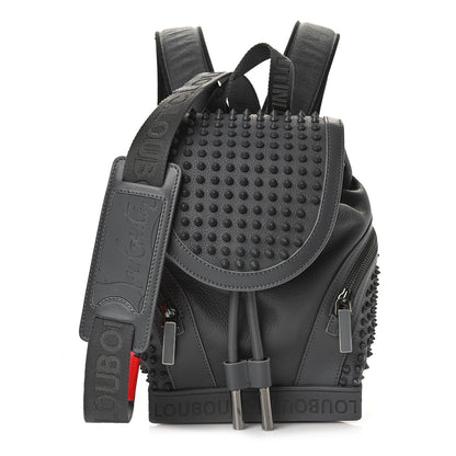 Christian Louboutin Calfskin Spiked Small Explorafunk Backpack Charbon 1 of 7