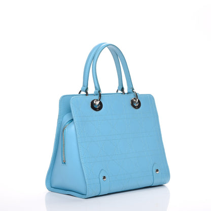 Christian Dior Calfskin Cannage Tote Turquoise 3 of 7