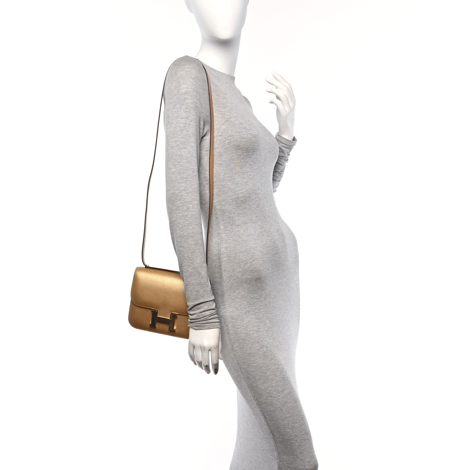 Hermes Metallic Chevre Chamkilight Constance 18 Doré 2 of 13