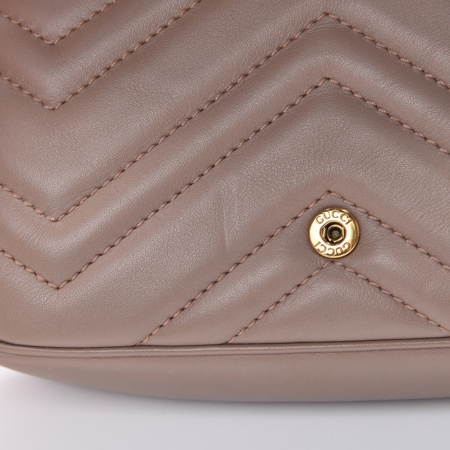 Gucci Calfskin Matelasse Super Mini GG Marmont Shoulder Bag Porcelain Rose 11 of 15