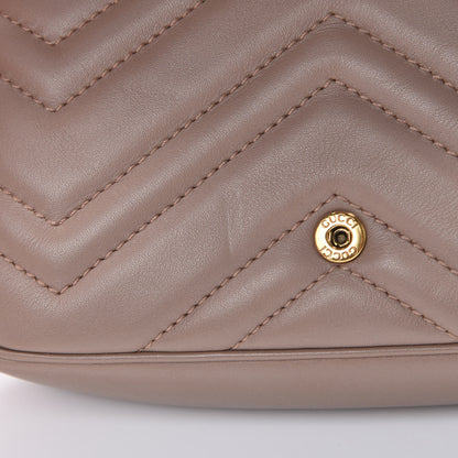 Gucci Calfskin Matelasse Super Mini GG Marmont Shoulder Bag Porcelain Rose 11 of 15