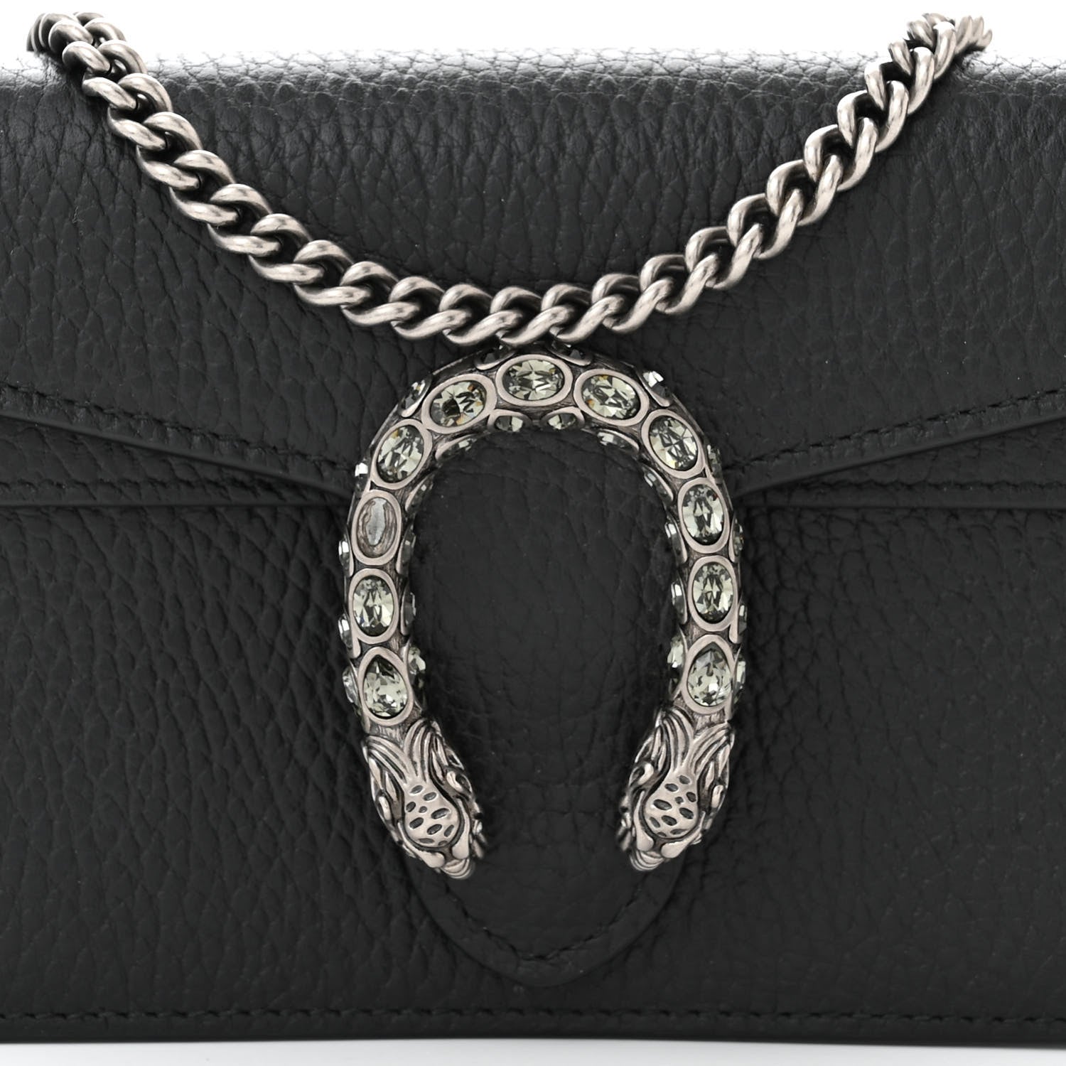 Gucci Calfskin Super Mini Dionysus Shoulder Bag Black 7 of 9