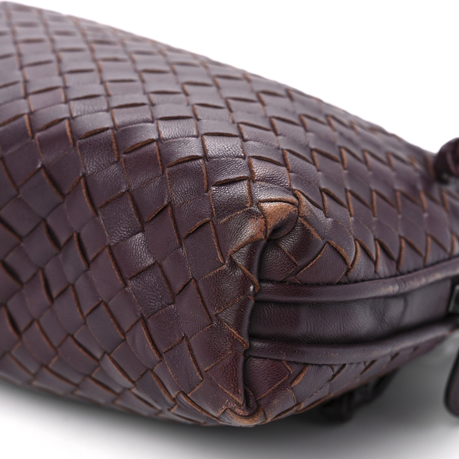 Bottega Veneta Nappa Intrecciato Nodini Crossbody Messenger Burgundy 16 of 17