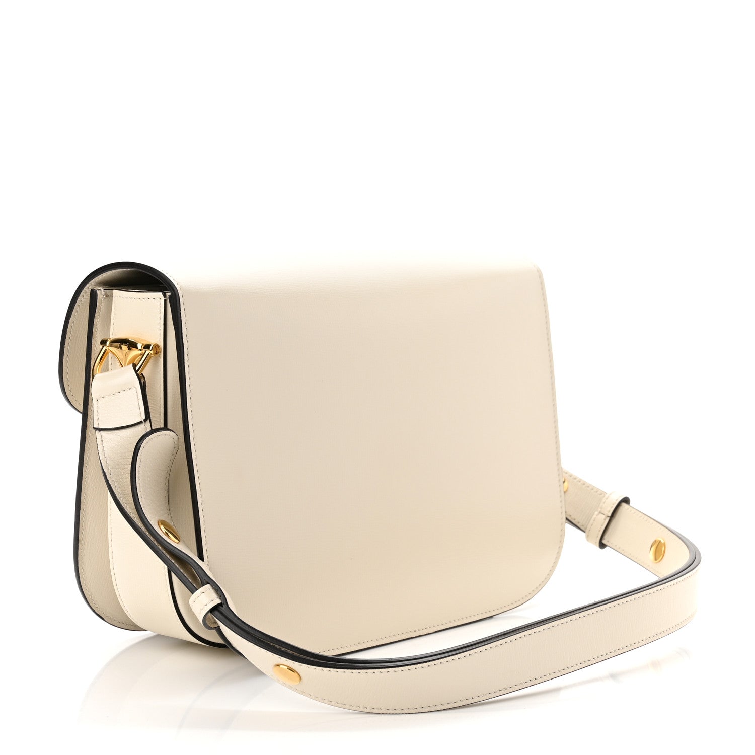 Gucci Azalea Calfskin Horsebit 1955 Shoulder Bag Mystic White 2 of 9