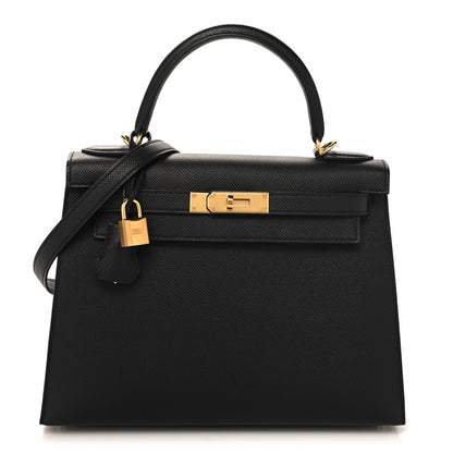 Hermes Epsom Kelly Sellier 28 Black 1 of 10