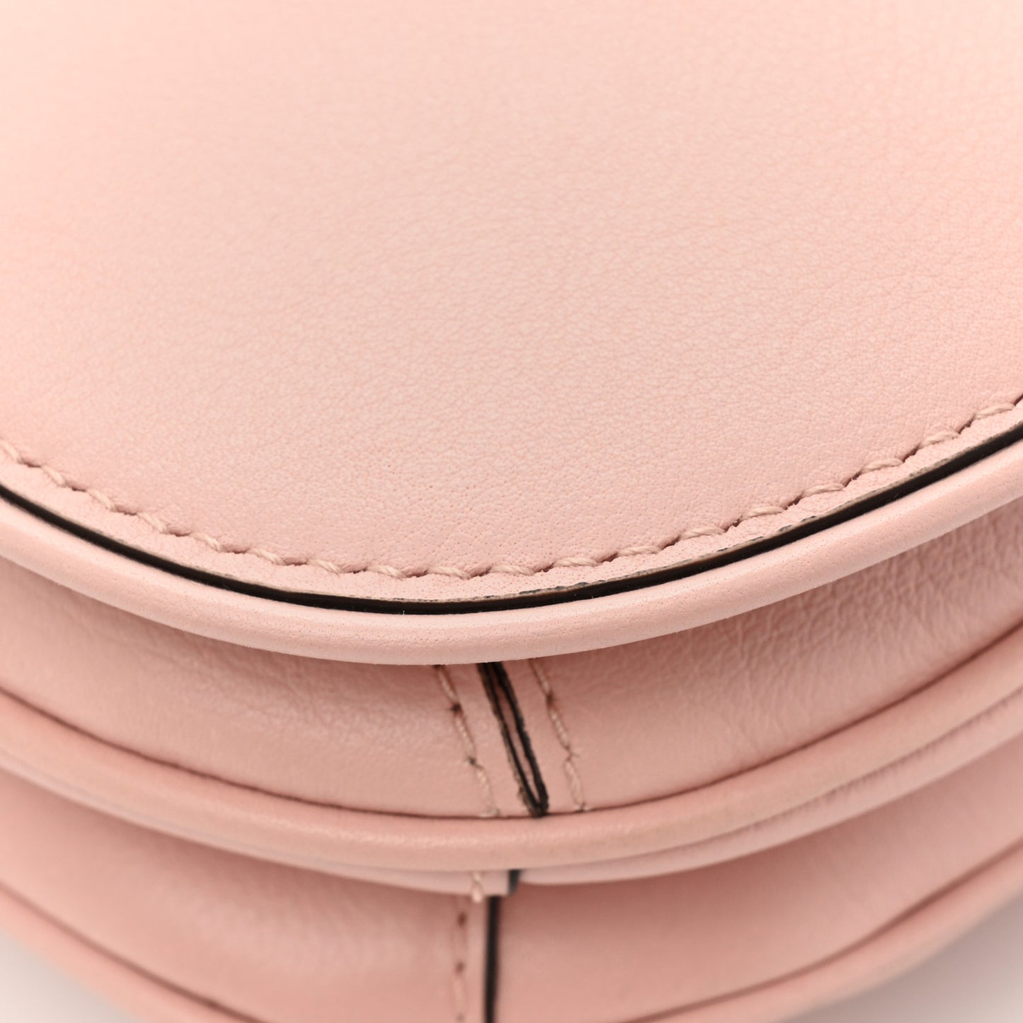 Roxy Calfskin Web Medium Blondie Top Handle Shoulder Flap Bag Powder Pink