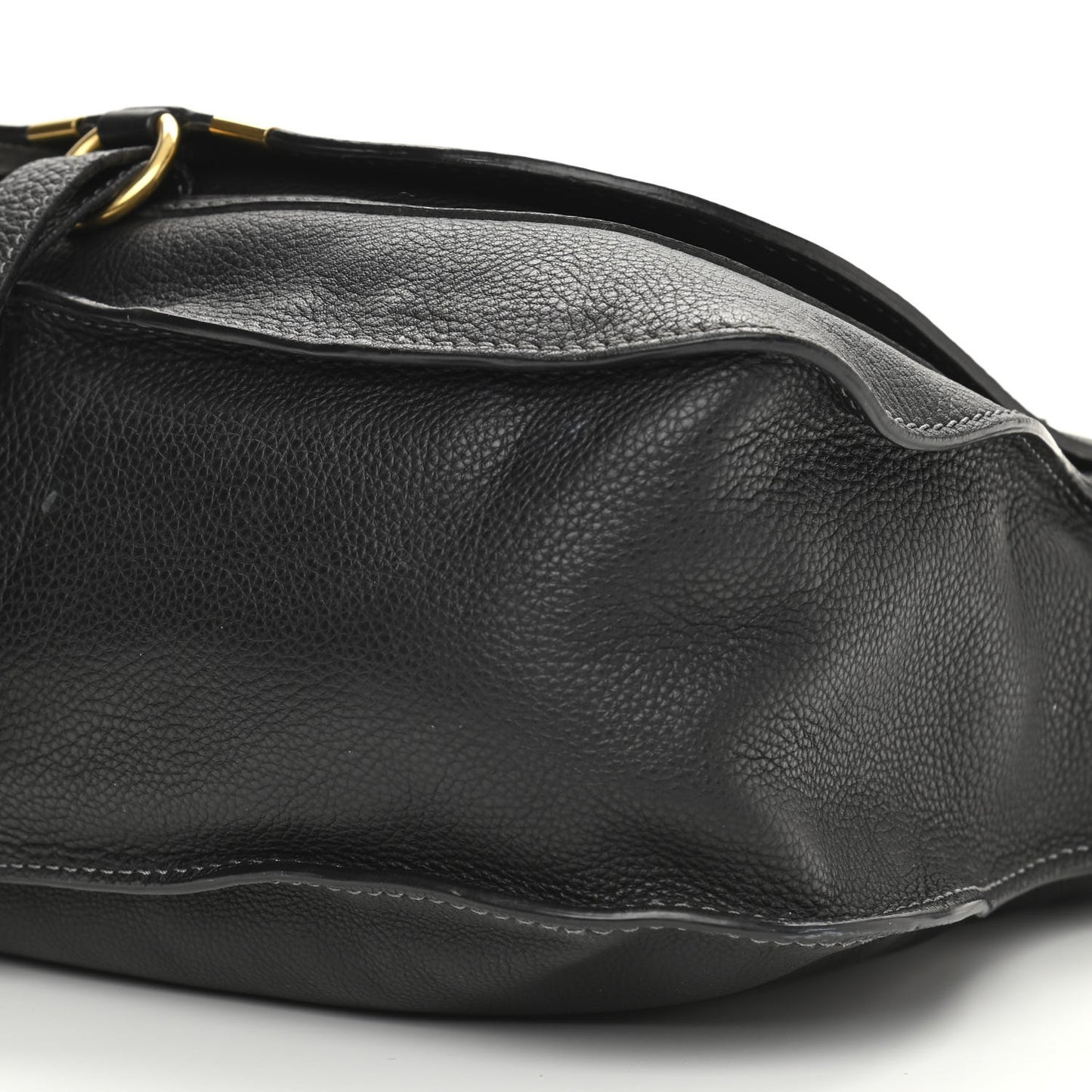 Calfskin Large Marcie Satchel Black