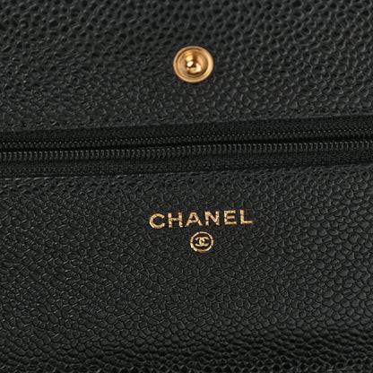 Chanel Caviar Quilted Wallet On Chain WOC Black 6 of 9