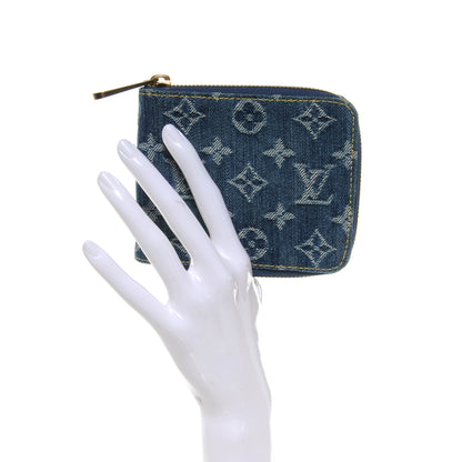 Louis Vuitton Denim Zip Compact Wallet 2 of 7