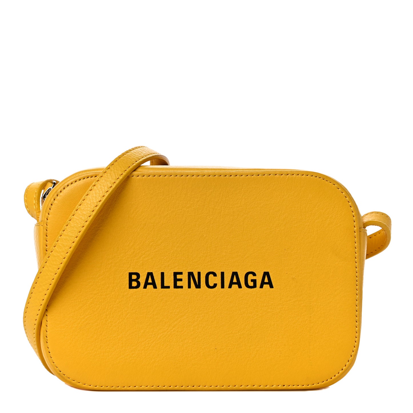 Calfskin Logo XS Everyday Camera Bag Yellow Black