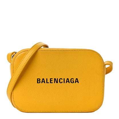 Balenciaga Calfskin Logo XS Everyday Camera Bag Yellow Black 1 of 11