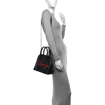 Balenciaga Calfskin Lipstick Logo S Ville Top Handle Bag Black 3 of 10