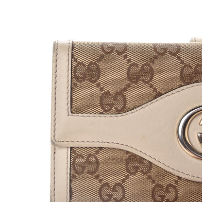 Gucci Monogram Margaux Calfskin Sukey Continental Organizer Wallet Beige Ebony Mystic White 13 of 16