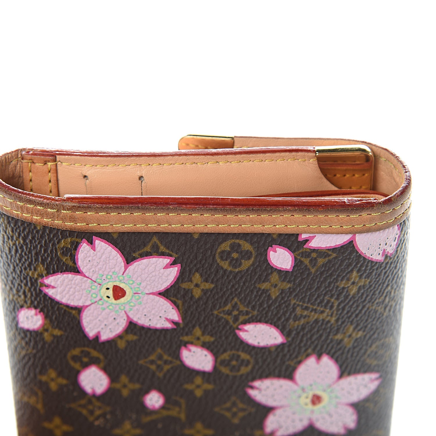 Louis Vuitton Monogram Cherry Blossom Porte Tresor International Wallet Brown 12 of 17