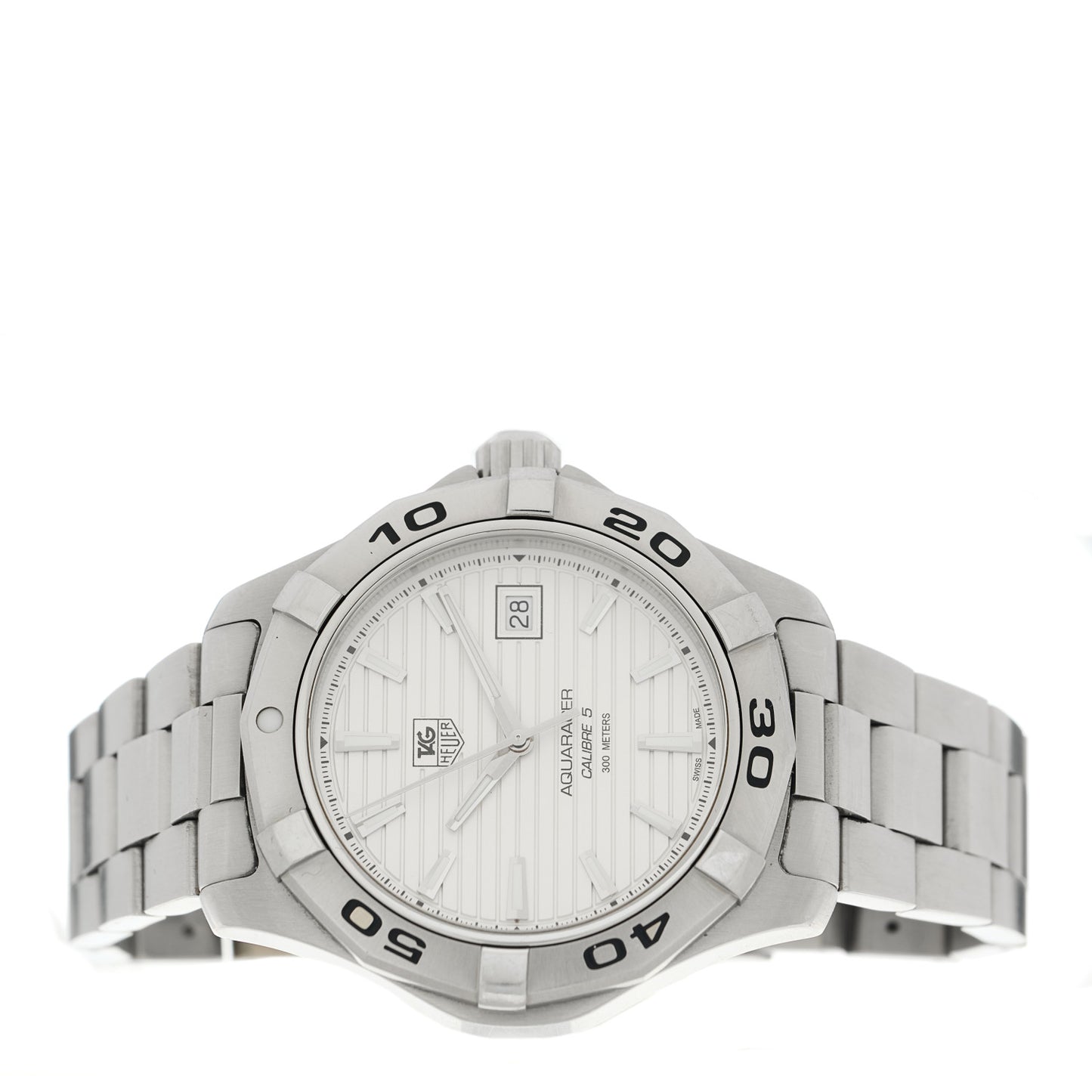 Stainless Steel 41mm Aquaracer 300M Quartz Watch Silver WAP2011