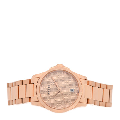 Gucci Stainless Steel 27mm G-Timeless Diamante Quartz Watch Gold 2 of 5