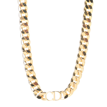 Christian Dior Metal Danseuse Etoile Chain Choker Necklace Gold 1 of 4